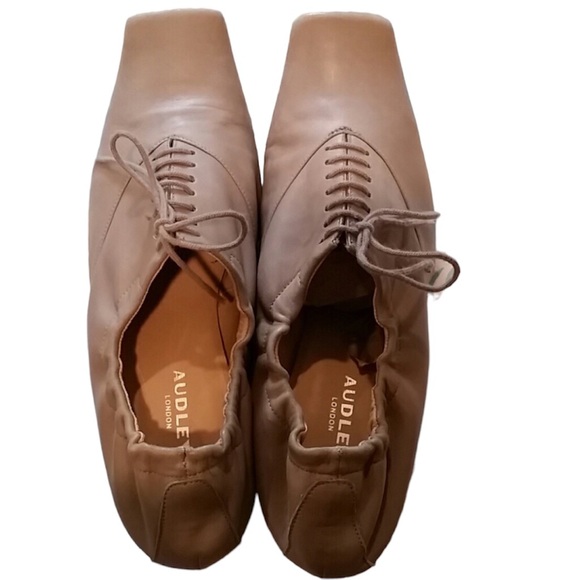 Audley London Tan Soft Leather Lace Up Shoes size EU 38 US 7.5 - Picture 6 of 8